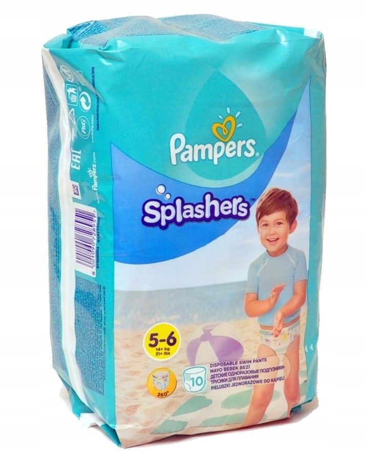 PAMPERS SPLASHER 5-6 PIELUSZKI DO PŁYWANIA NA BAS