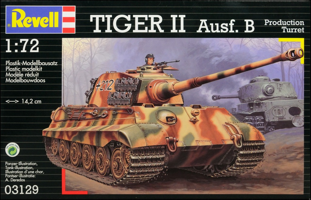 Купить Модель 1:72 Revell Tank Tiger II Ausf. Б (03129): отзывы, фото, характеристики в интерне-магазине Aredi.ru