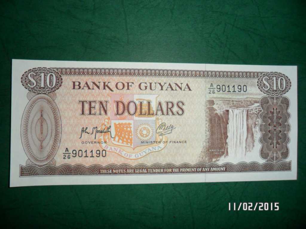 Guyana - 10 dolarów stan BANKOWY UNC dla WOŚP