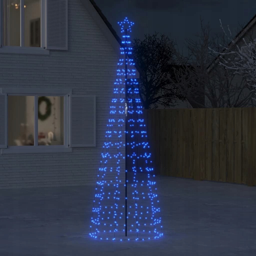 VidaXL Choinka z lampek, z kołkami, 570 niebieskich LED, 300 cm