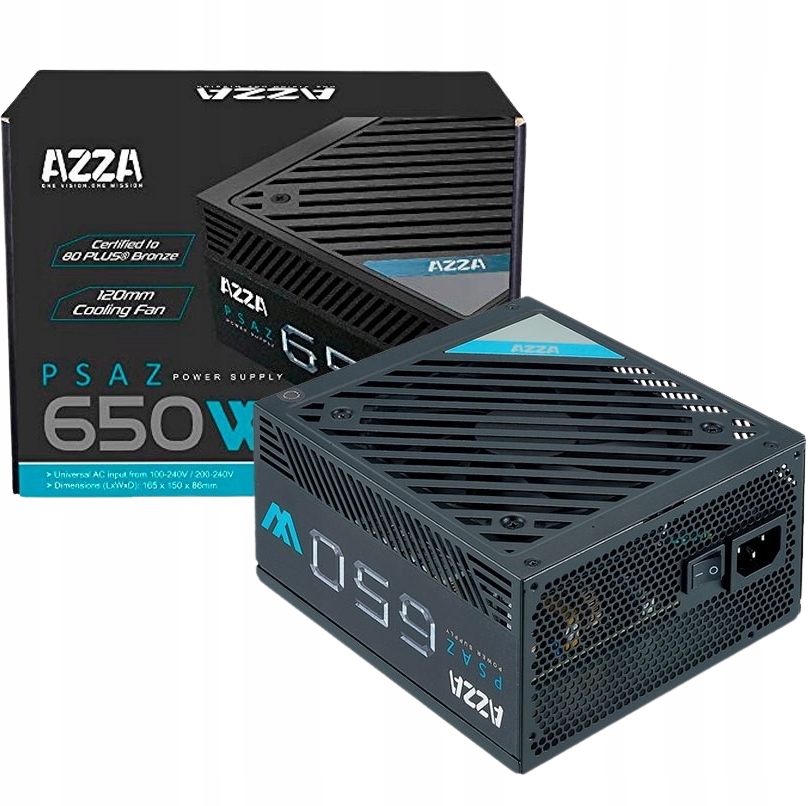 Купить Сертифицированный компьютерный блок питания для ПК AZZA PSAZ 650W 80+ ATX: отзывы, фото, характеристики в интерне-магазине Aredi.ru