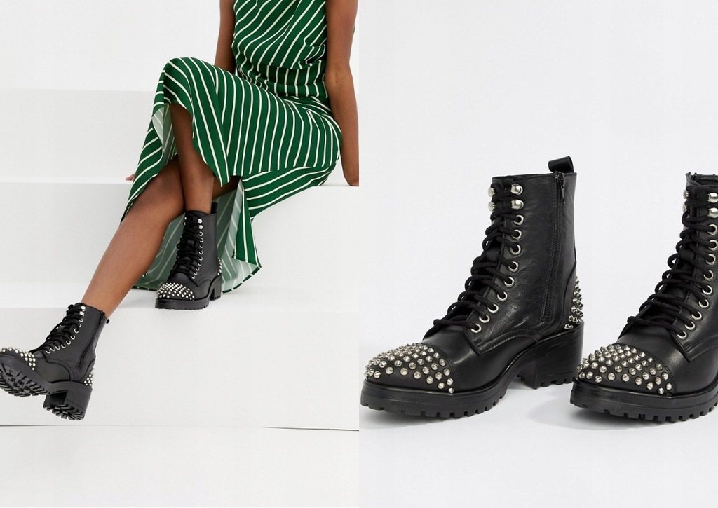 STEVE MADDEN SKÓRZANE BOTKI Z ĆWIEKAMI 41