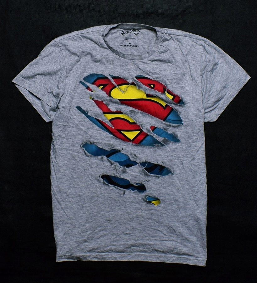 5036-13 ...SUPERMAN... m#k T-SHIRT LOGOWANY r.L