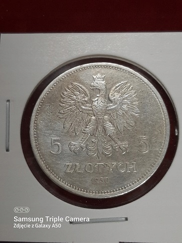 moneta 5zł 1930r Sztandar