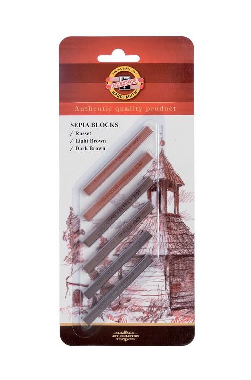 ZESTAW SZTYFTÓW SEPIA KOH-I-NOOR 4392 6 sztuk