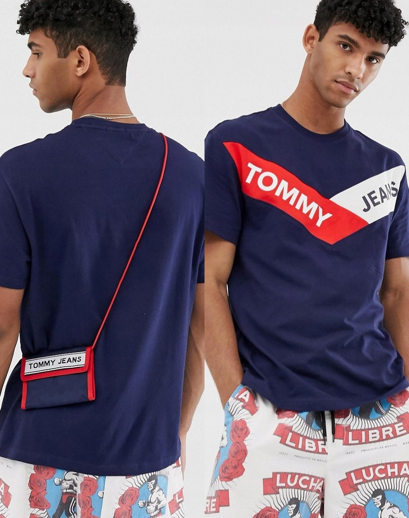 AD-3-1-1 TOMMY JEANS T-SHIRT Z NADRUKIEM M