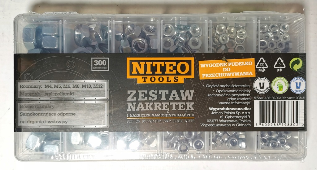 Zestaw nakrętek Niteo Tools