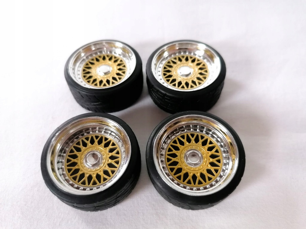 KOŁA DO MODELI BBS RS 16 FELGI GOLD 1:18