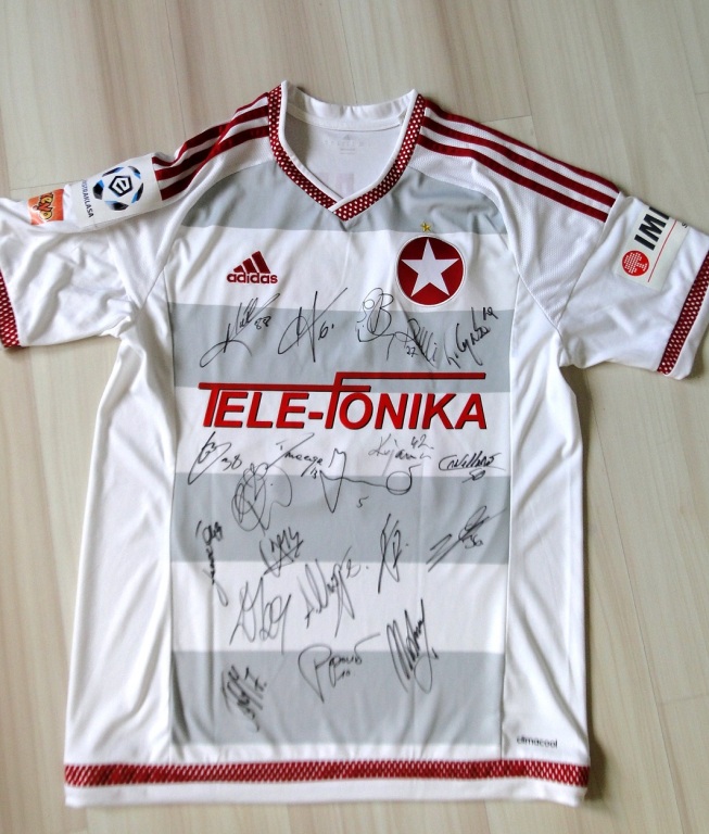 Wisła Kraków Brożek koszulka z podpisami piłkarzy
