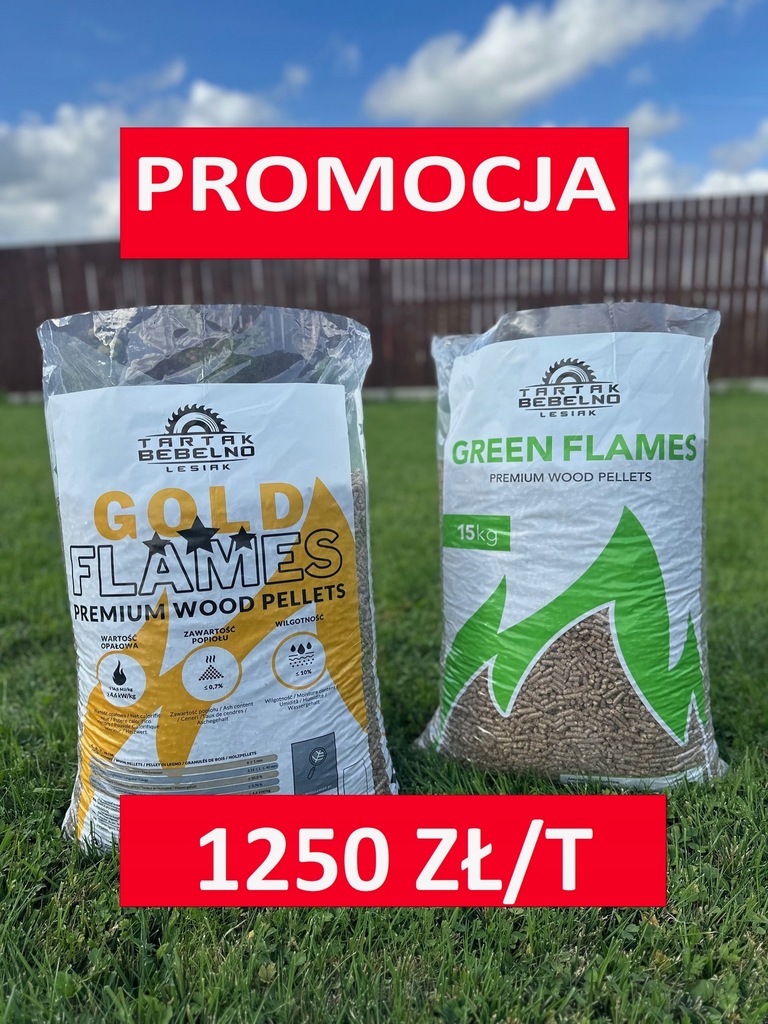 Pellet sosnowy 6mm A1 GREEN GOLD FLAMES producent 14685863686