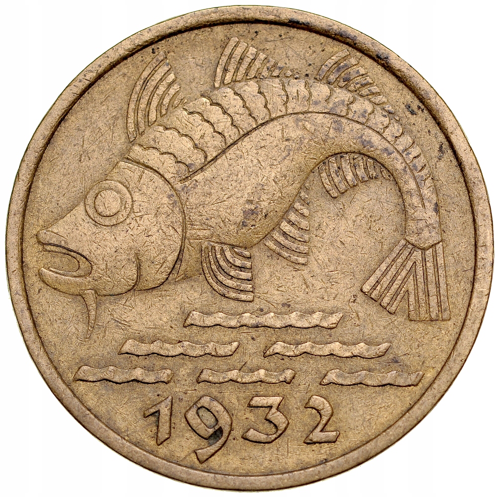 X203. WMG, 10 fenigów 1932, Dorsz, st 3