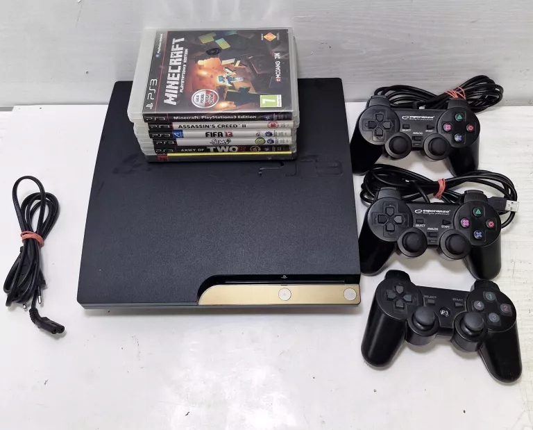 KONSOLA PS3 + 3 PADY+ 6 GIER
