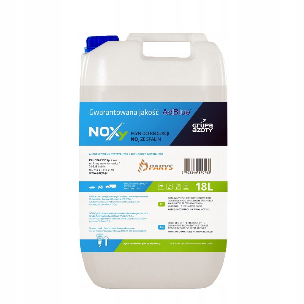 ADBLUE NOXY DODATEK KATALITYCZNY DIESEL18L +LEJEK