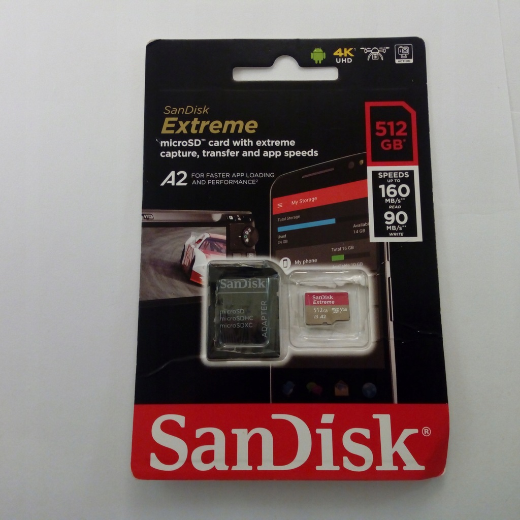 Karta pamięci SanDisk Extreme 512GB 160/90 MB/s