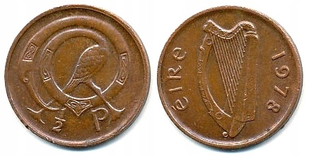 Irlandia 1/2 Penny - 1978r ... Monety