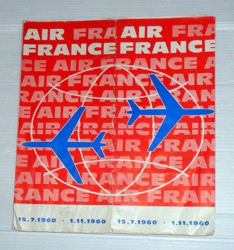 LOT/AIR FRANCE Rozkład lotów 1960r .