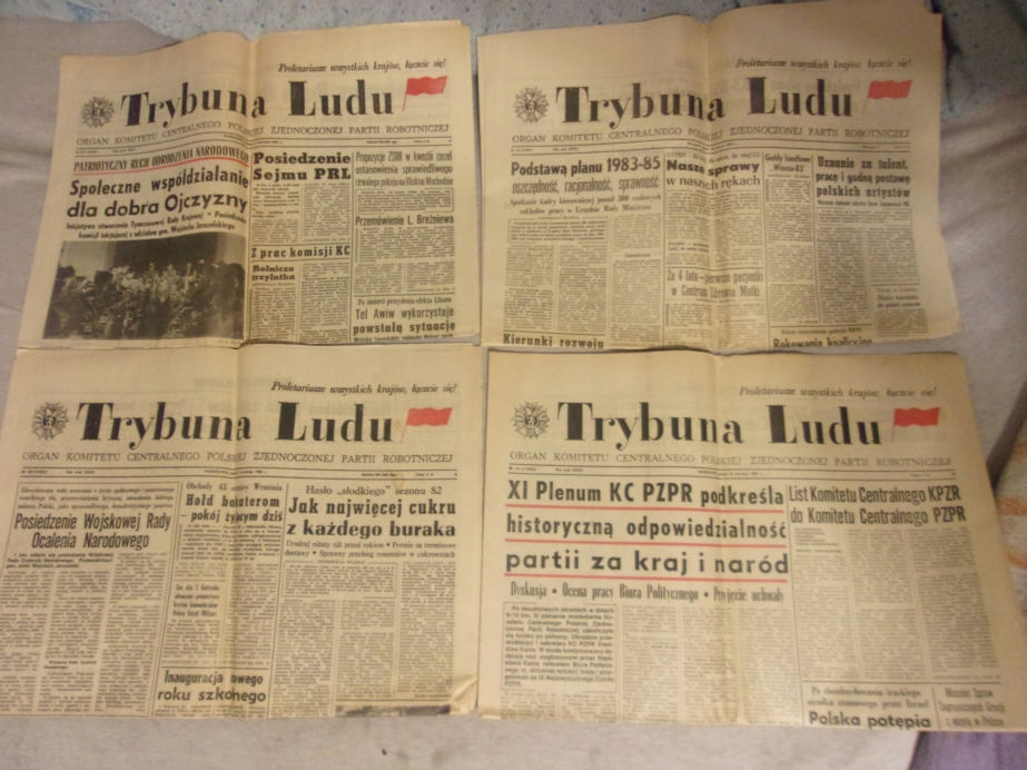 Trybuna Ludu 4 numery z lat 1981 1983 7788497680 oficjalne