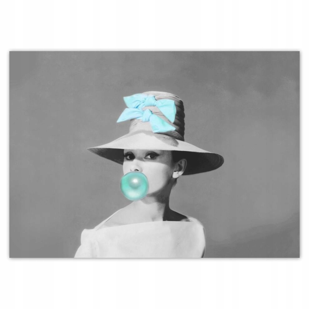 Plakat samoprzylepny 70x50 Audrey Hepburn z gumą
