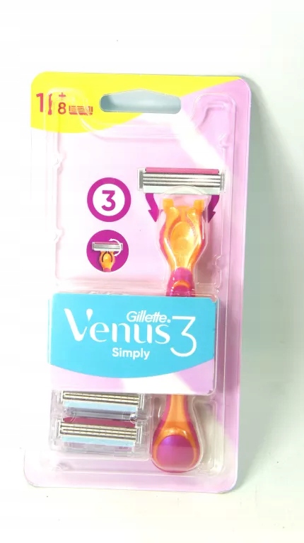 MASZYNKA NA WKŁADY GILLETTE SIMPLY VENUS 3 8 SZT.