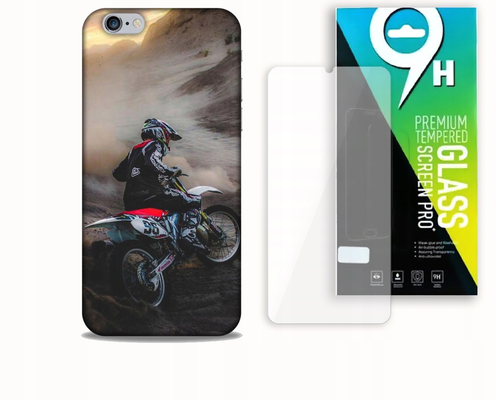 ETUI CASE DO APPLE IPHONE 6 / 6S + SZKŁO HARTOWANE- MOTORY CROSS ŻUŻEL
