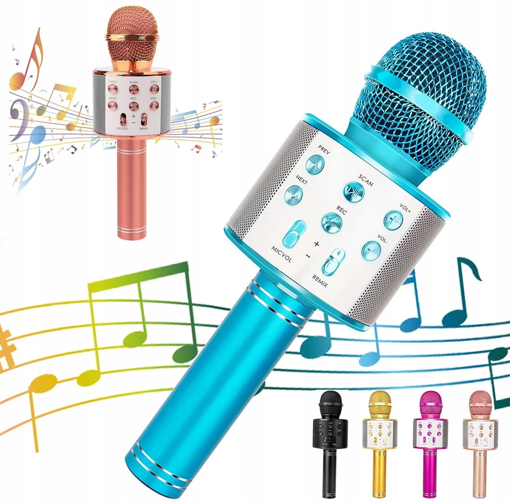 mikrofon głośnik bluetooth z modulacją głosu do karaoke