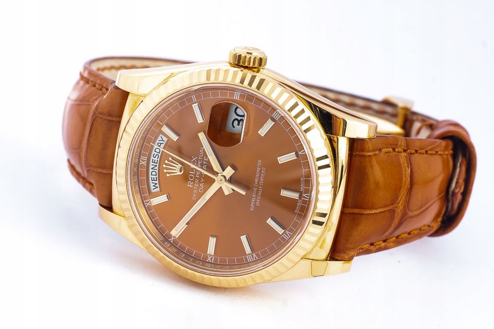 ROLEX OYSTER DAY-DATE 36 COSC GOLD 18K NOWY/KPL.