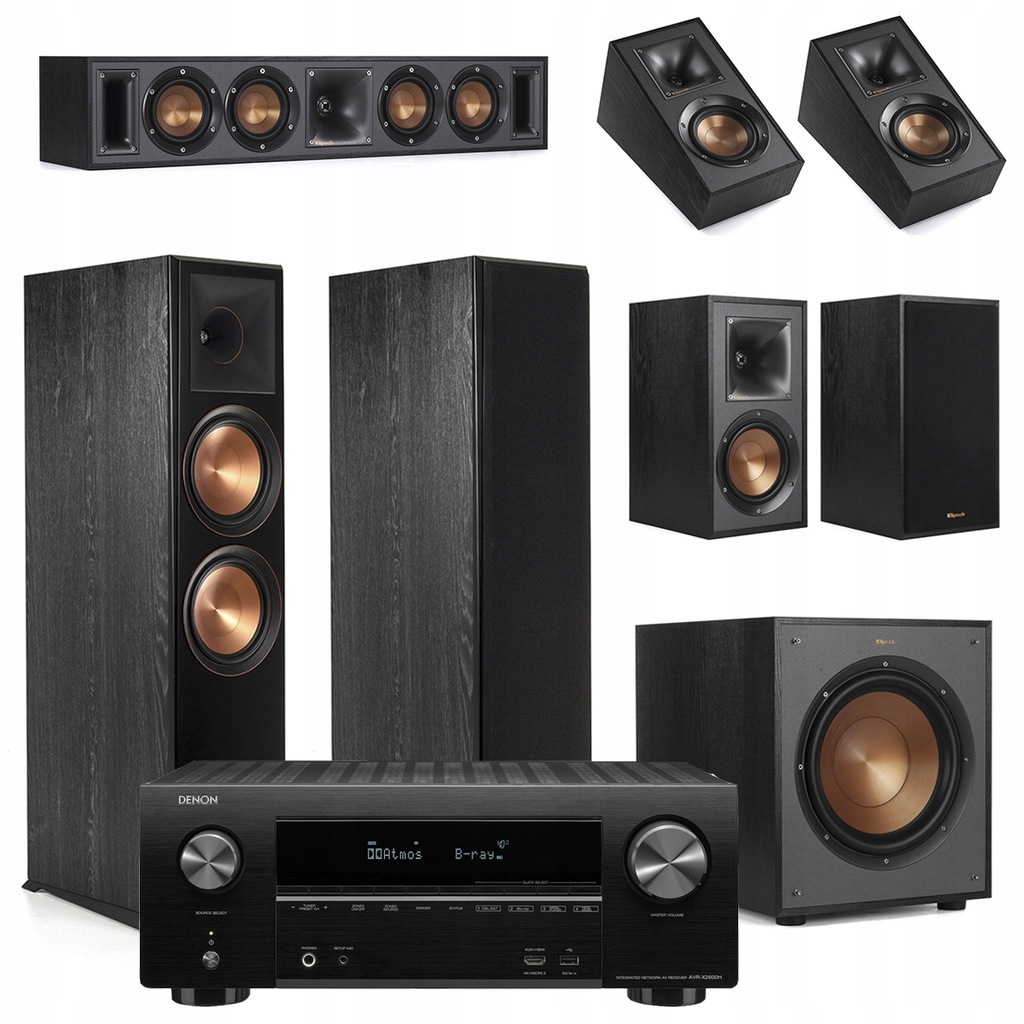 KLIPSCH RP-8000F R-51 R-34 R-120 R-41SA AVR-X2600H