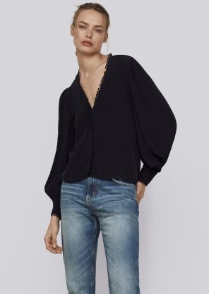 ZARA KOSZULA DAMSKA PROSTA CZARNA CASUAL^ XS HAH