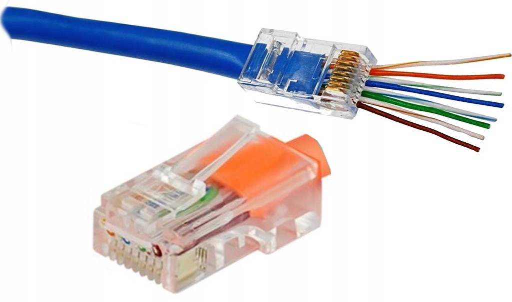 Купить Сквозная вилка RJ45 8P8C cat6, 100 шт.: отзывы, фото, характеристики в интерне-магазине Aredi.ru