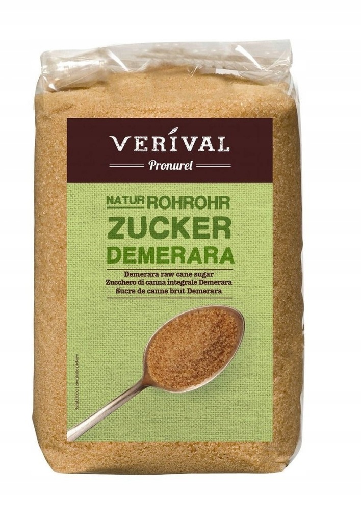 CUKIER TRZCINOWY DEMERARA 1 kg - VERIVAL