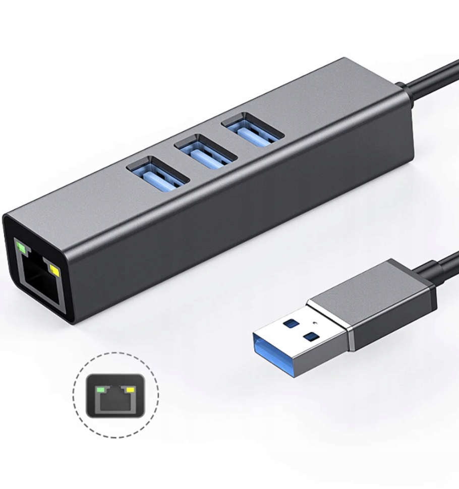 Купить СЕТЕВАЯ КАРТА 3x USB 3.0 Gigabit LAN 1000 МБ RJ45: отзывы, фото, характеристики в интерне-магазине Aredi.ru