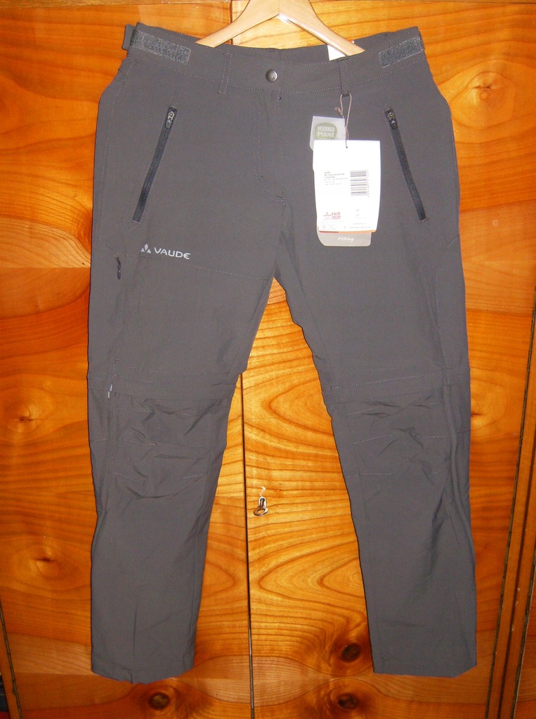 Damskie spodnie Vaude Farley Stretch T-zip XS