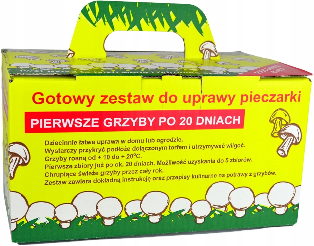 Pieczarka Biała Uprawa w Domu Ogrodzie Podłoże 5kg