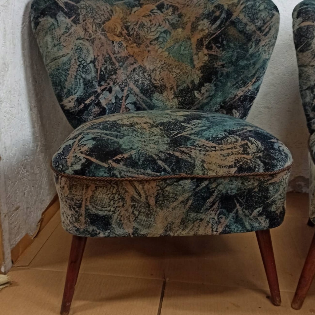 Fotel muszelka klubowy loft retro