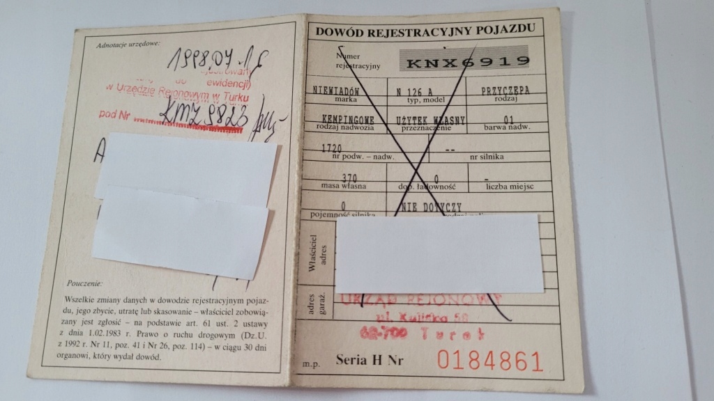 DOWÓD KOLEKCJONERSKI PRZYCZEPA NIEWIADÓW N126A 87