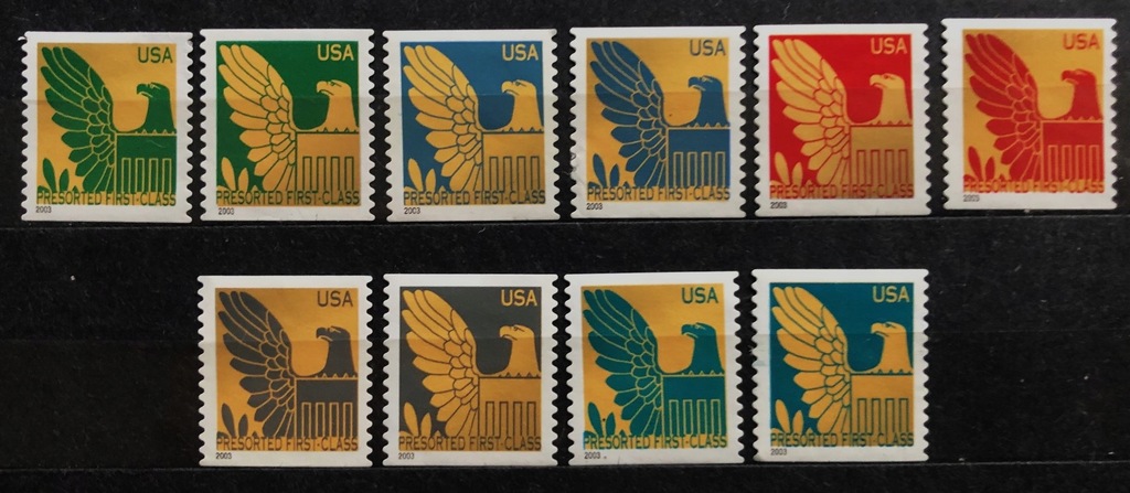 USA 2003 - Eagles Sc.#3792/3801 (Coil stamps)