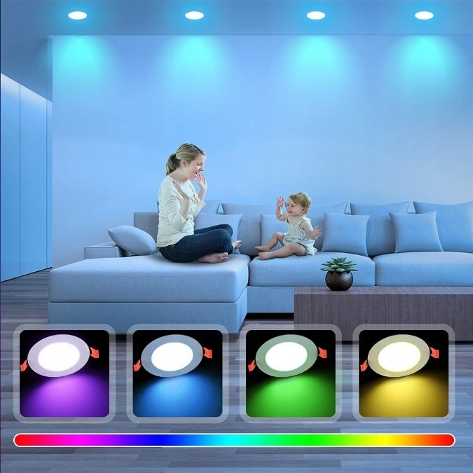 Lampa sufitowa LED 18 W 4szt rgb,white