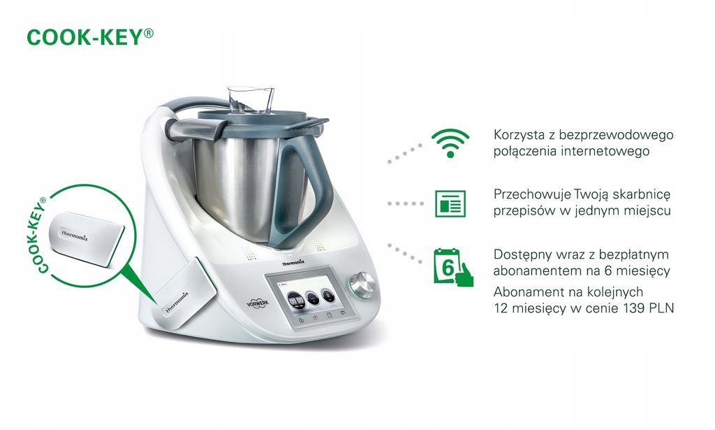 THERMOMIX TM5 COOKKEY 6MC + KSIĄŻKA KULINARNE ABC 8064385572