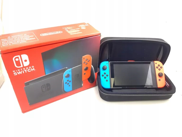 KONSOLA NINTENDO SWITCH 32GB RED BLUE POKROWIEC KOMPLET