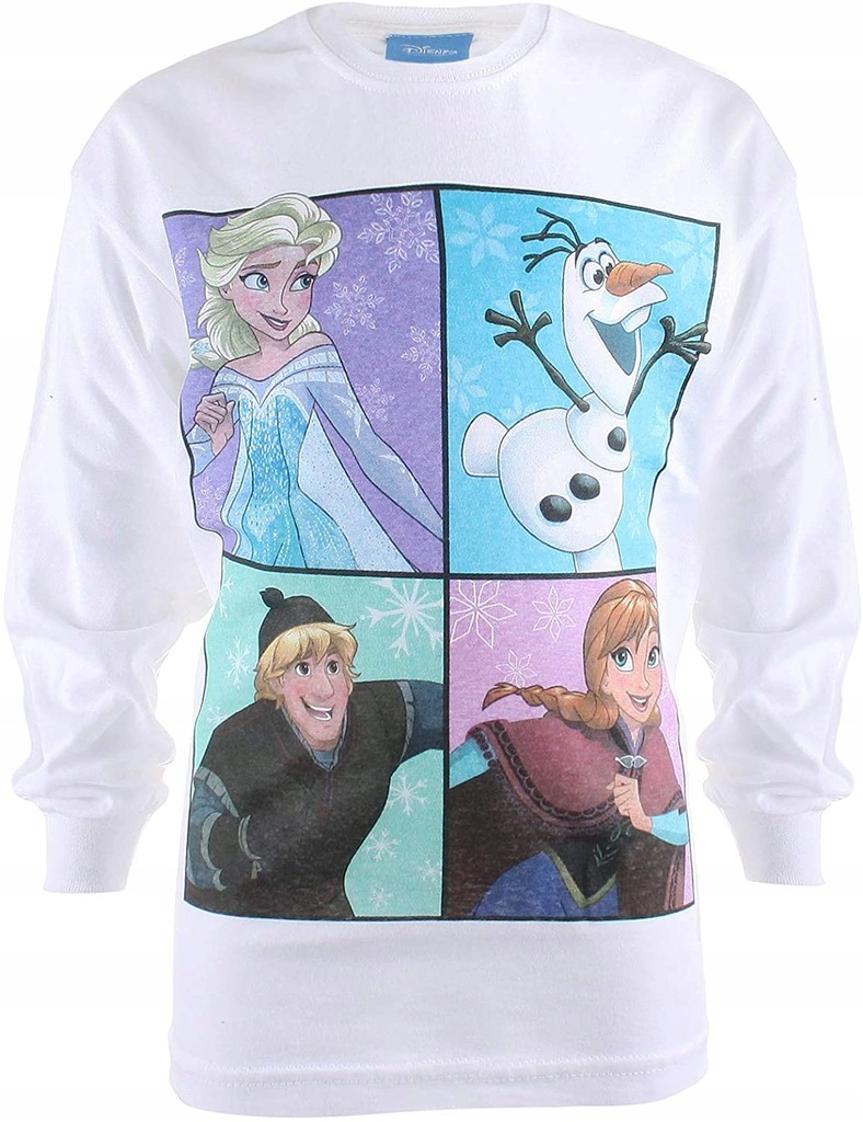 DISNEY FROZEN LONGSLEEVE BIAŁY DZIEWCZĘCY__122-128