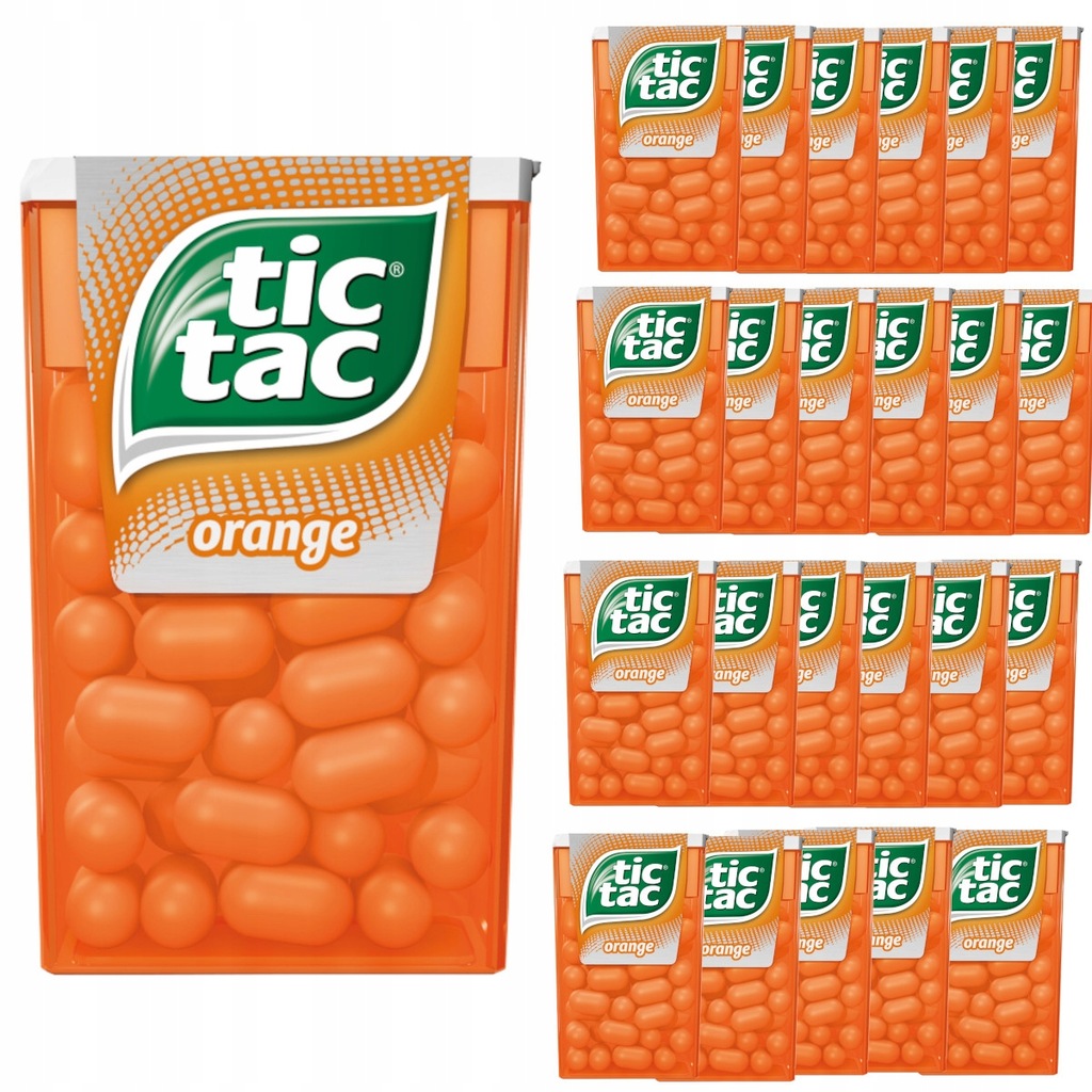 Tic Tac Cukierki Pomarańczowe Orange 18g x 24 szt