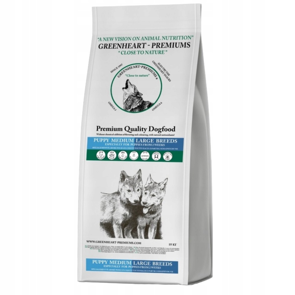 GREENHEART-PREMIUMS Puppy M/LARGE kurczak -1kg