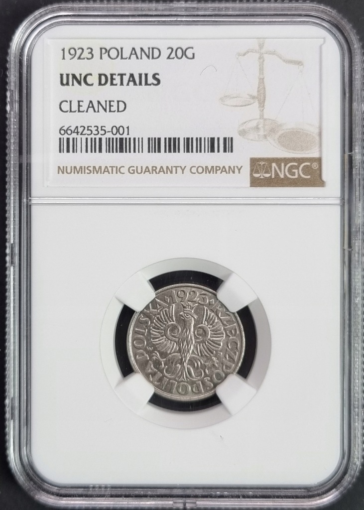 20 Groszy 1923 NGC UNC Details