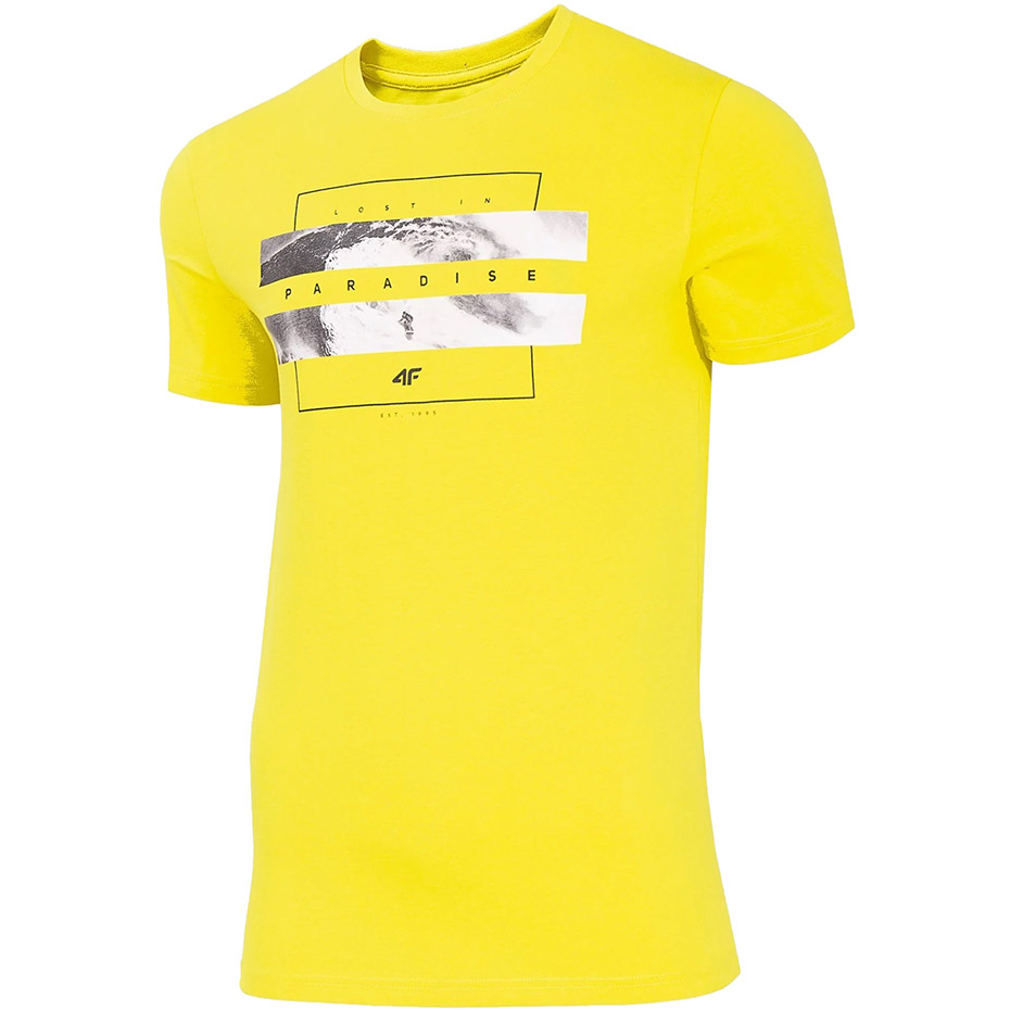 Koszulka męska 4F żółta H4L20 TSM035A 71S S