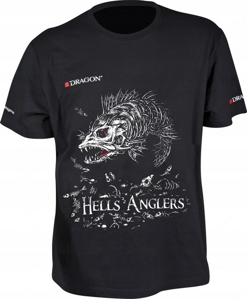 Koszulka Dragon Hells Anglers Sandacz L czarna