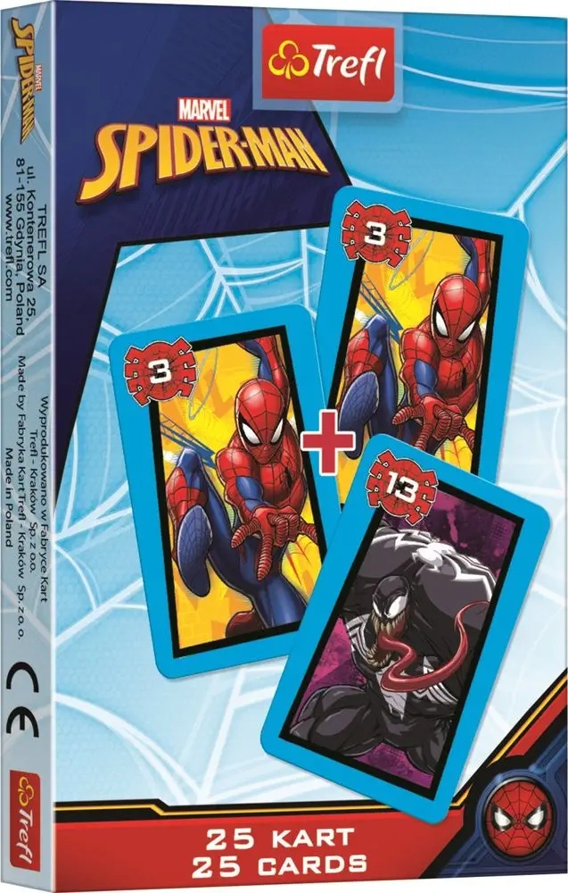 KARTY DO GRY PIORTUŚ SPIDER-MAN MARVEL 25 KART 3+