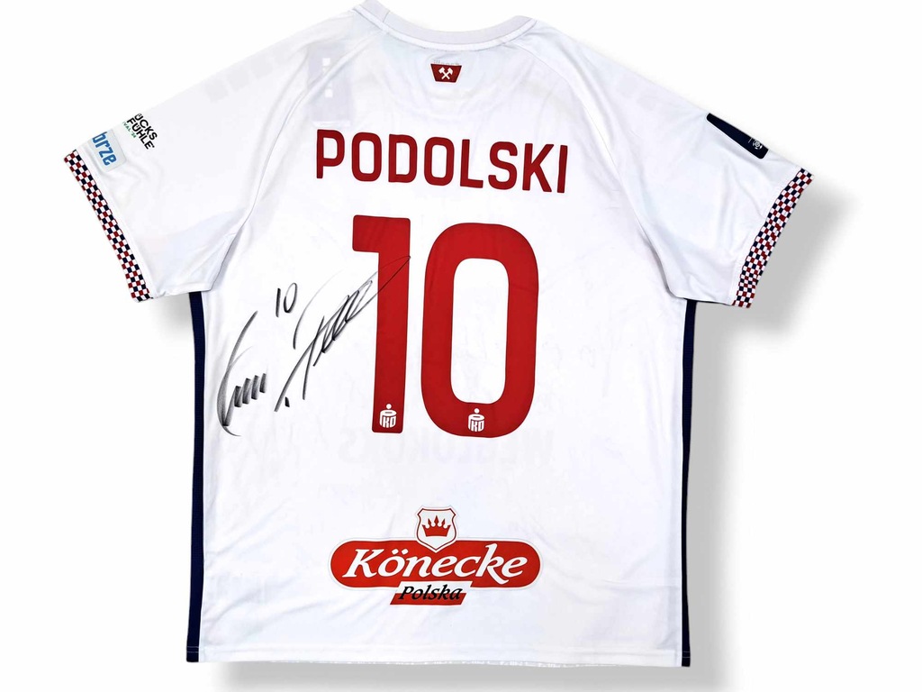 Lukas Podolski - Górnik Zabrze - koszulka z autografami (clu)