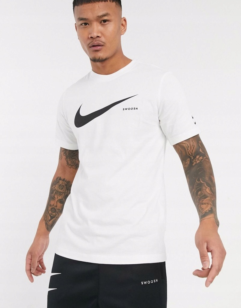 NIKE BIAŁY KLASYCZNY T-SHIRT MĘSKI Z LOGO XL 2ASB