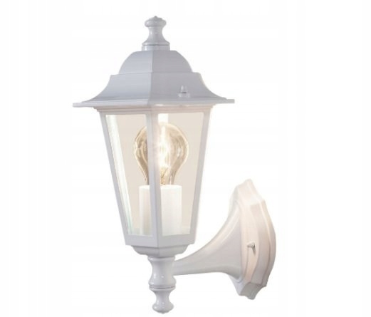 Kinkiet ogrodowy IP33 biały LANTERN 35 cm góra lampa