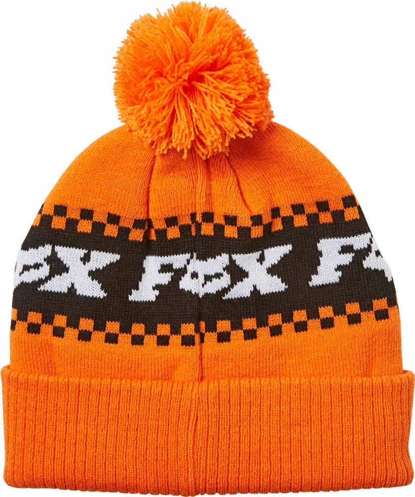 Pomarańczowa czapka FOX zimowa motocross mx ktm